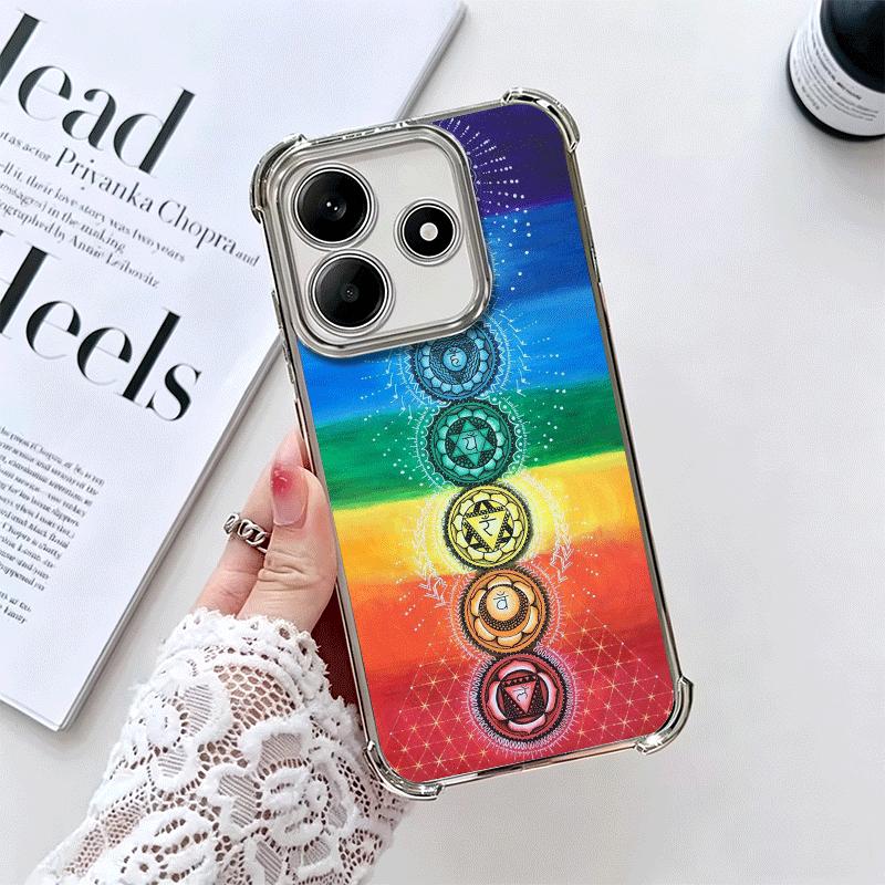 

Yoga Chakra Spiritual Energy Universe Soft Phone Case For Xiaomi Redmi Note 14 15 Pro Plus 13 12 11S 11T 5G 10 9S 9 Plating Anti Redmi Note 9