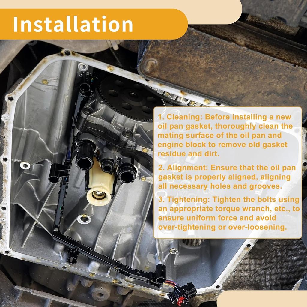 Car Transmission Filter Oil Pan Gasket Engine Oil Pan Gasket Seal No.3516821020 for Toyota Camry 2004-2009 for Toyota Corolla 2009-2010 1 Pcs