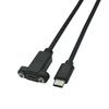 1 Stück Panelmontage Typ-C USB-C Stecker auf Buchse Verlängerungskabel Mit Schraubloch Verriegelungsstecker Kabel 0,3/0,5/1/1,5 Meter