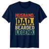 Husband Dad Bearded Legend Unisexs TShirt Bearded Father Fathers Day Gift For Him