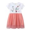 Summer Girls' Princess Mesh Dresses - European & American Style, Short-Sleeved