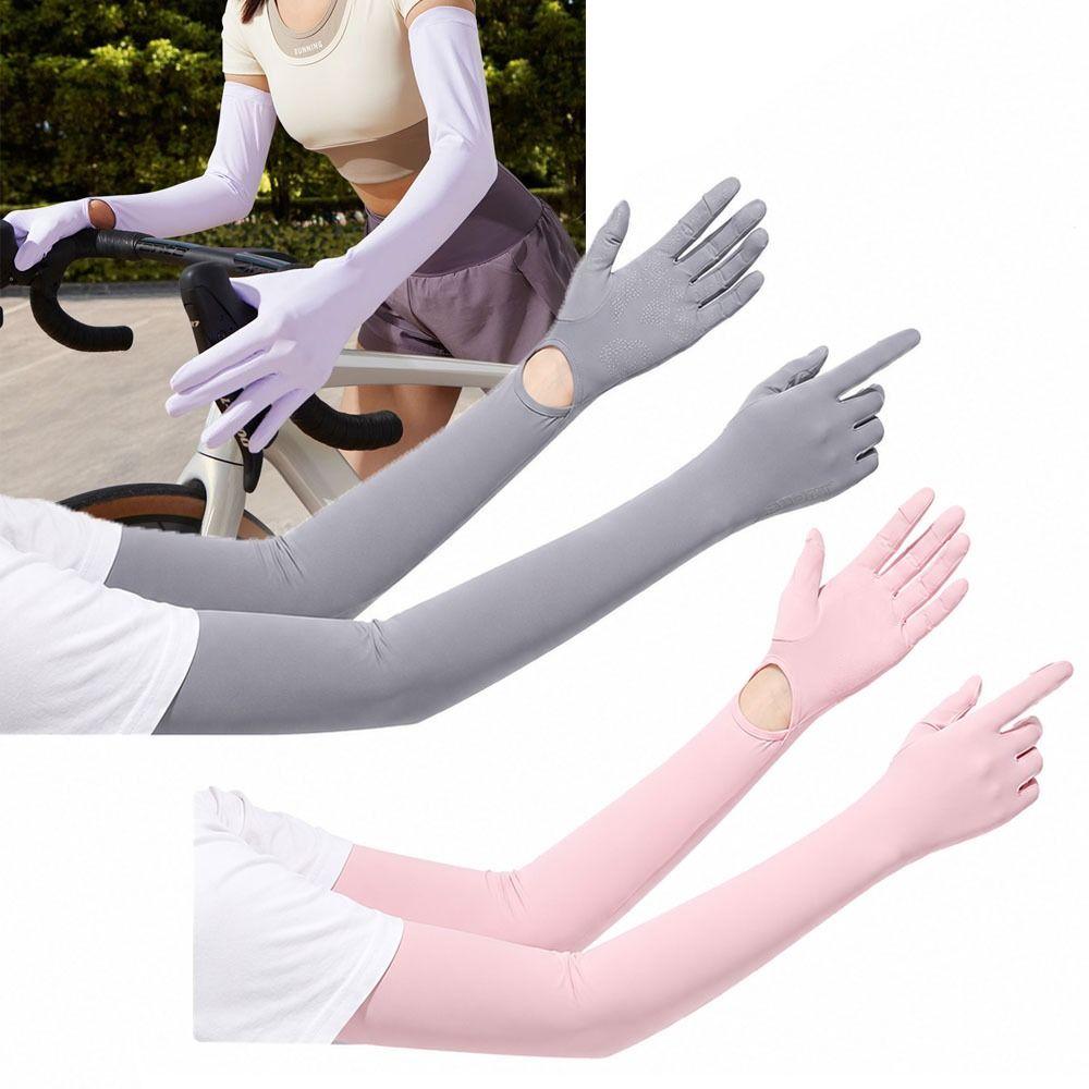 Ice Silk Summer Gloves Anti UV Shield Arm Cover Gloves Cute UV Resistant Gloves Summer Outdoor
