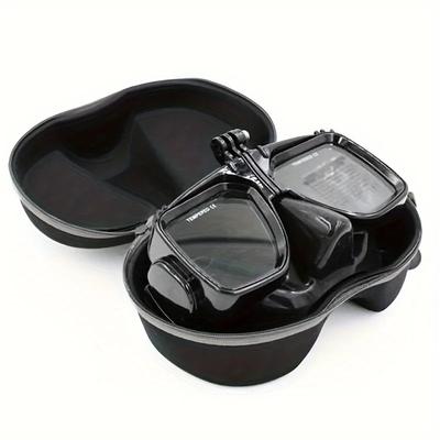 Estuche Simple Negro para Gafas de Buceo de Gran Capacidad Portátil Caja de Almacenamiento para Gafas de Esquí Ciclismo Contenedor Protector Duradero