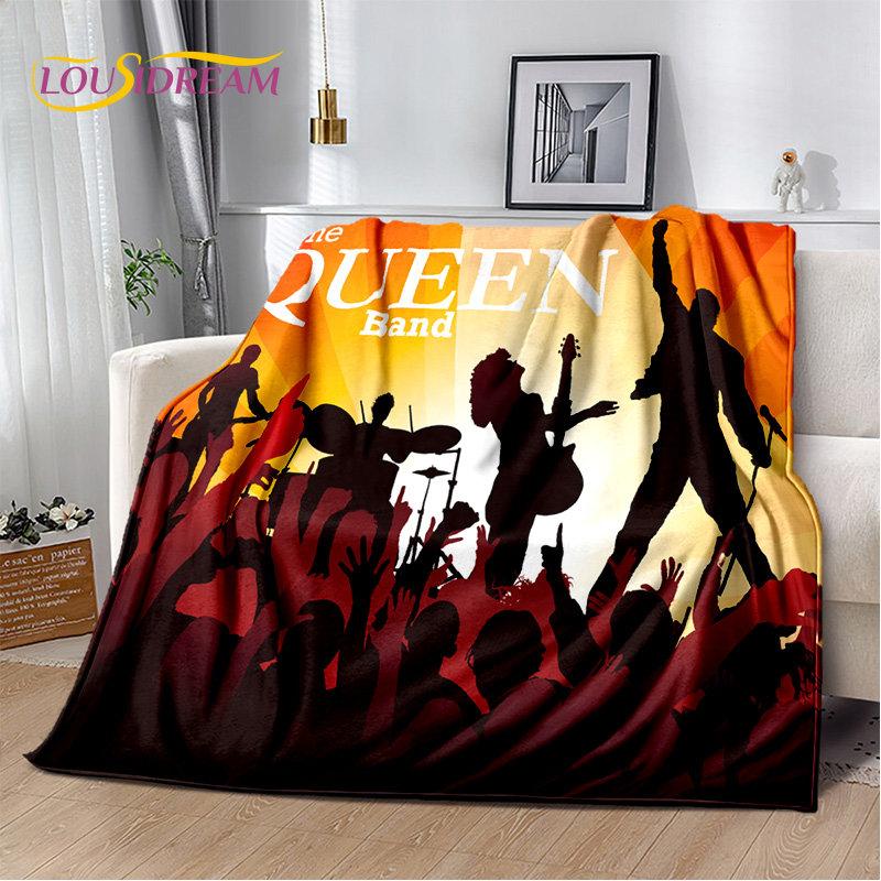 Freddie Mercury Queen-Rock-Band Soft Plush Blanket,Flannel Blanket Throw Blanket for Living Room Bedroom Bed Sofa Picnic Cover
