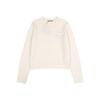 In-Stock MARDI Spring V-Neck Satin Black Heart Casual Sweater for Women