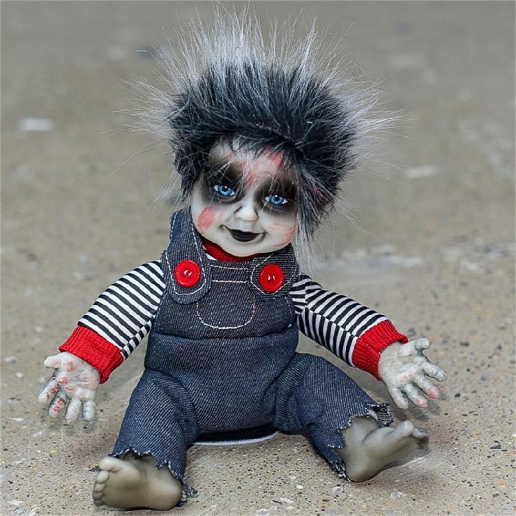 Sound Activated Scary Ghosty Doll with Glowing Face Effect and Horror Noises for Porch Decoration