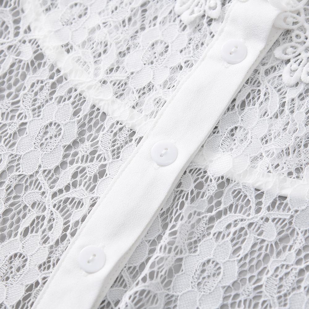 Winter Sweater With Fake Collar Inside, Hollow Lace Collar Decorative Fake Collar, Pure Cotton Hook Top Collar