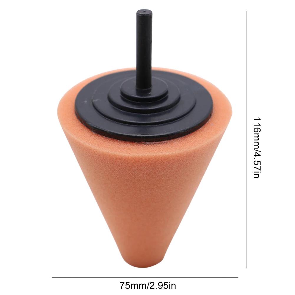 Tire Polishing Sponge Auto Wheel Used For Electric Drill Burnishing Ball Polishing Cone Set Car Hub Buffing Sponge Polishing Kit
