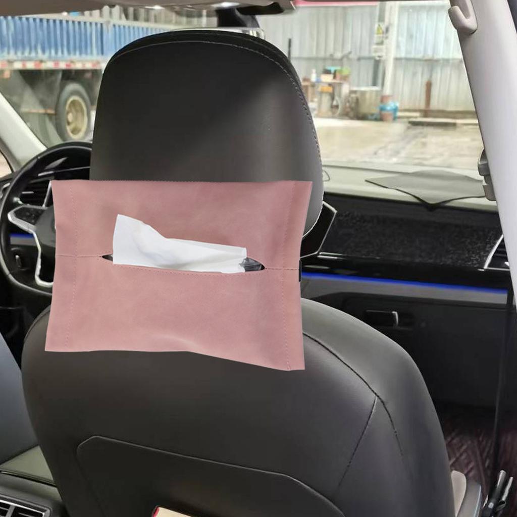Leder Auto Taschentuchbox Auto Wildleder Sonnenblende Sitzlehne Hängende Taschentuchboxen Halter Innenraum Mittelarmlehnenbox Papierhandtuch Organizer