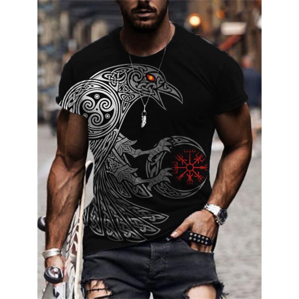 New Outdoor Street Style Men's Fashion T-Shirt 3D Textured Print Men's Fitness T-Shirt Casual Sports Short-Sleeve Top