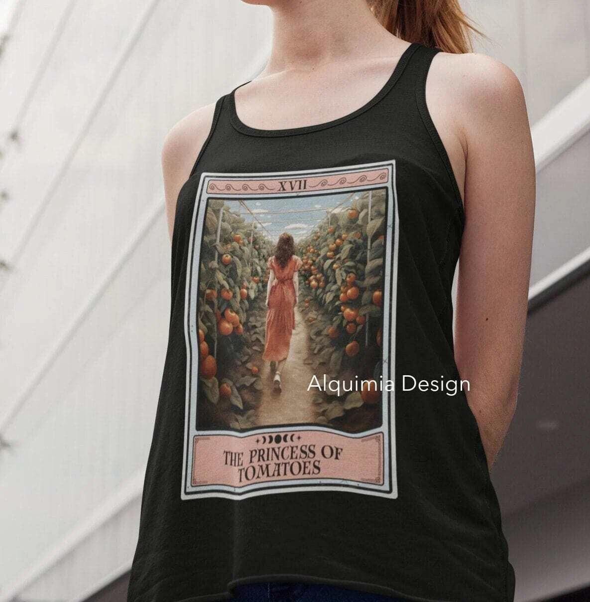 The Princess Of Tomatoes Tarot Card Tank Top, Tomato Vegetarian S