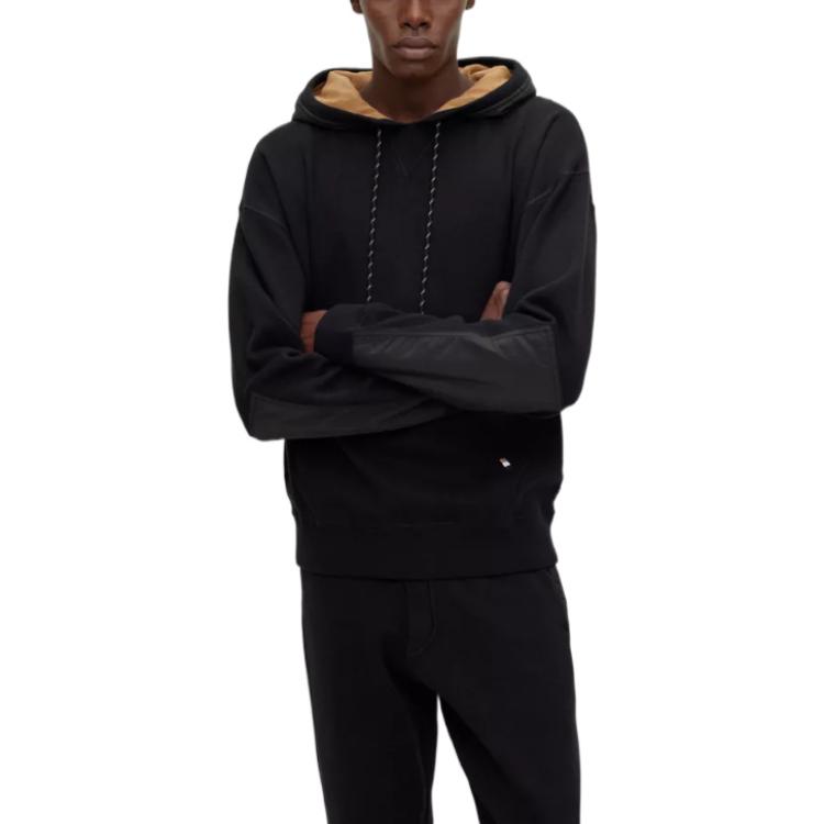 HUGO BOSS Sweatshirts Men's Black Hooded Moderate 50477375-001