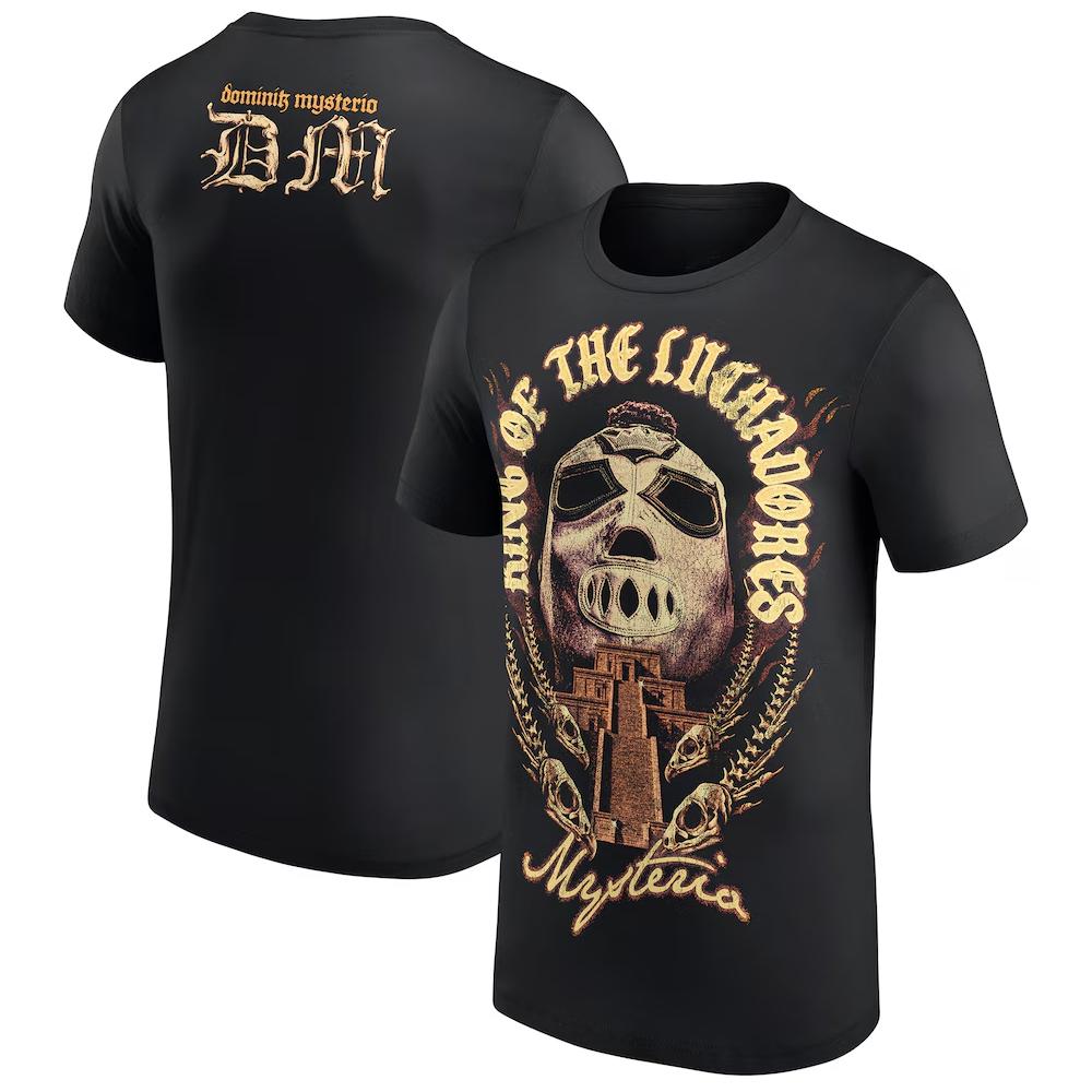 Dominik Mysterio Luckadores King T-shirt 3D Printed Men s Black Short Sleeved Top Summer Sports Casual Round Neck Clothing S