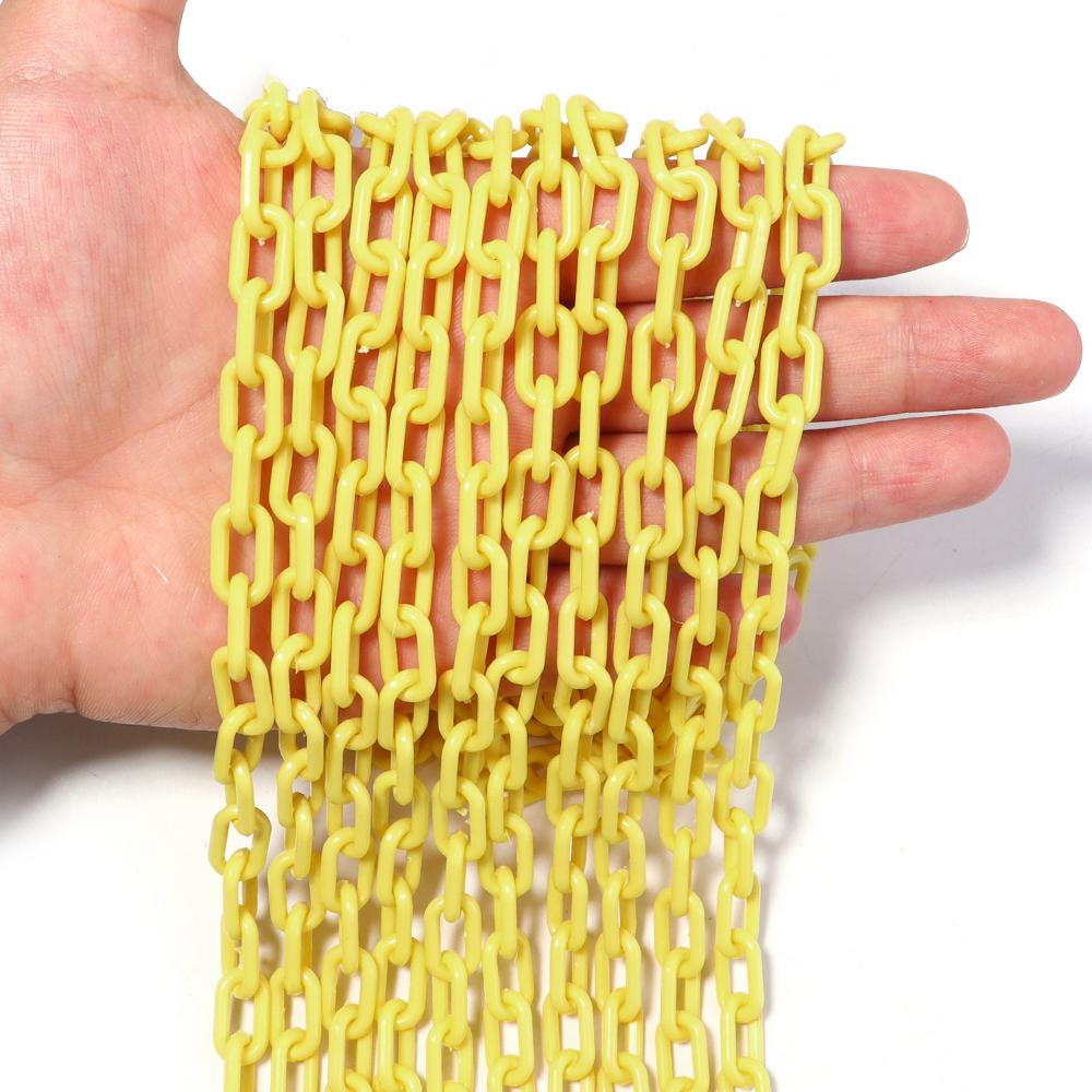 10pcs 50cm Colorful Acrylic Link Chains Extension Chains For Jewelry Making DIY Necklace Bracelet Keychain Bag Chain Accessories