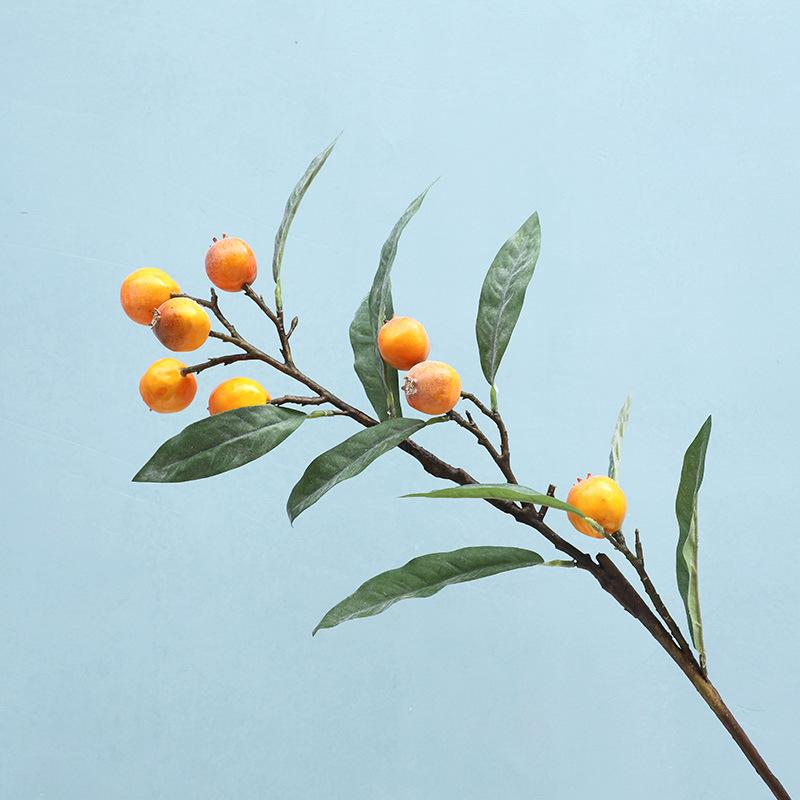 

High-end simulated loquat branches, New Year s home living room decoration fake flower ornament simulation fruit