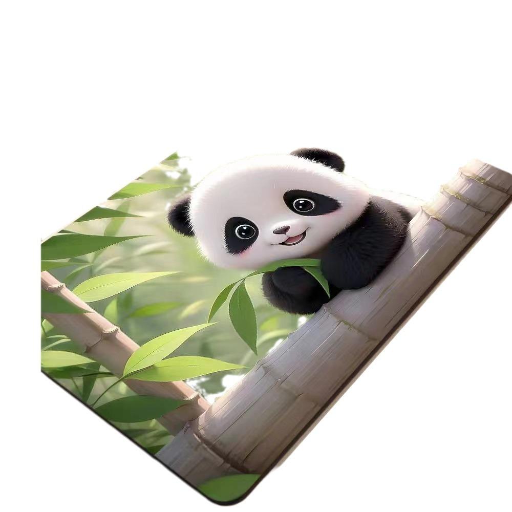 Cartoon Cute Panda Bathroom Floor Mat Household Toilet Non-slip Quick Dry Diatom Mud Door Mat Absorbent Soft Foot Mat