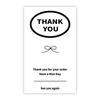 50PCS White Thank You for Your Order Stickers 5.4*9cm Commodity Packaging Flower Sealing Labels for Small Business