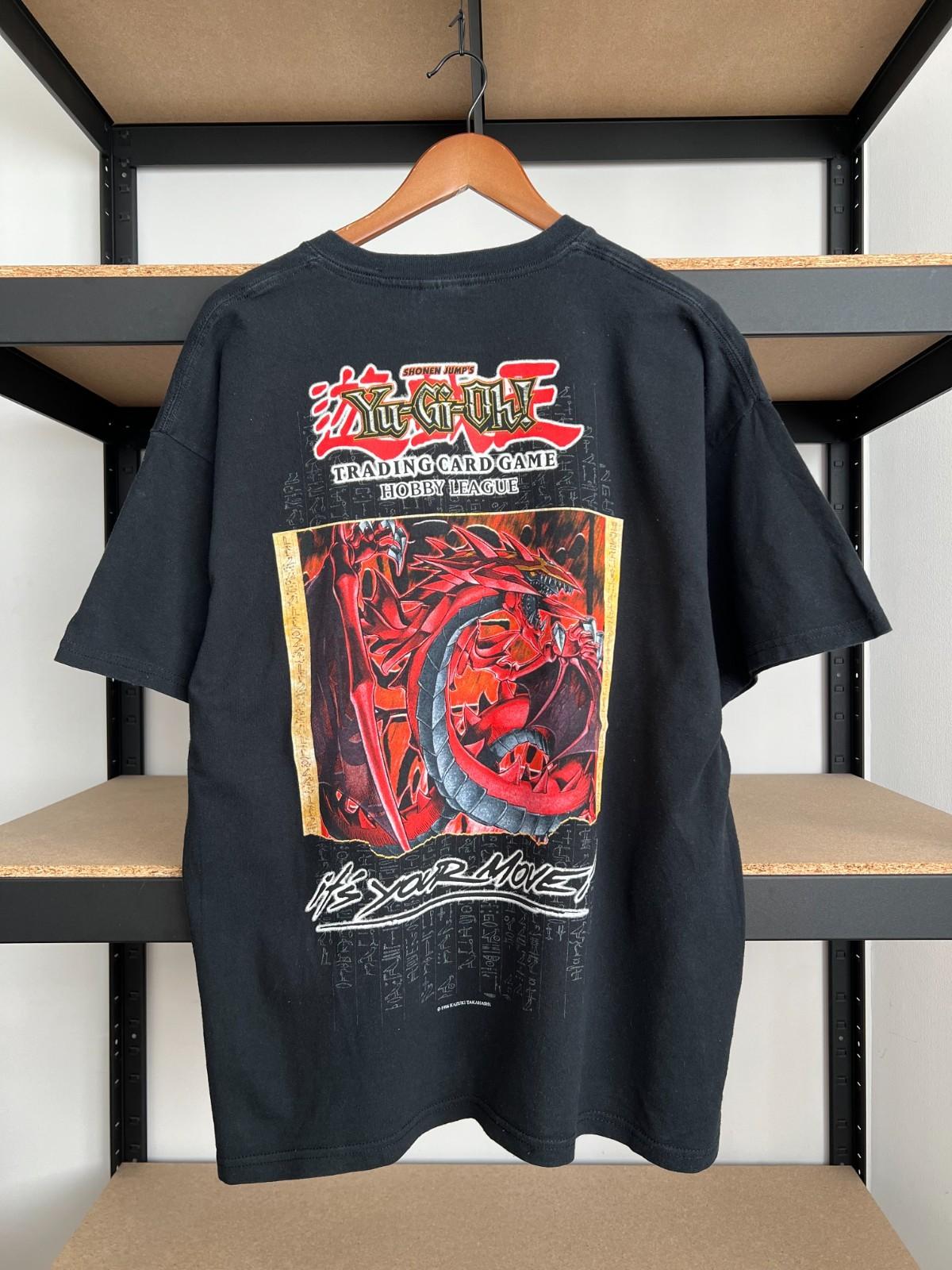 Vintage 1996 Yu-Gi-Oh Trading Card Game Anime Black T-shirt Sz XL XXL