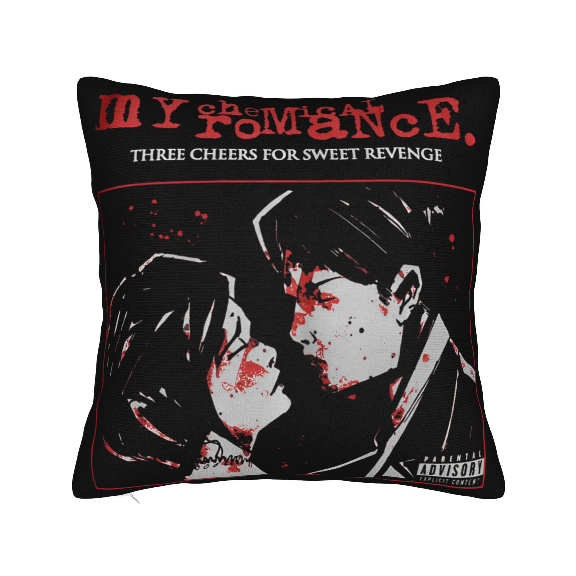 Чехлы на квадратные подушки My Chemical Romance Полиэстер Дом Я люблю MCR Чехол для подушки с логотипом группы Креативный декоративный чехол для подушки 45*45 12x12Inch