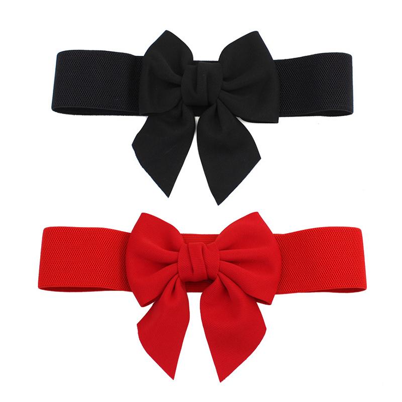 Korean Belt With Big Bow Waist Band Corset Accessories Elastic Waistband