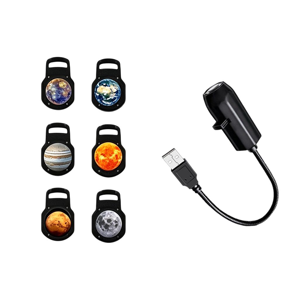 USB LED Star and Moon Projector Night Light for Bedroom Decorative Creative Background Lamp