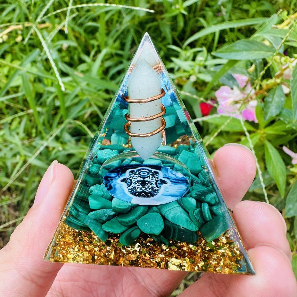 Fortune Lucky Pyramid Figurine Drop Glue Evil Eye Pyramid Evil Eye Ornament  Home Office