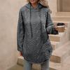 Women's Casual Solid Color Hooded Pullover Long Sleeve Furry Sweatshirt