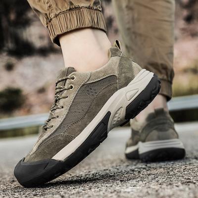 2025 New Khaki Quality Men Hiking Shoes Non Slip Hiking Sneakers Comfortable Sneakers for Training Shoes for Men Sneaker Gray