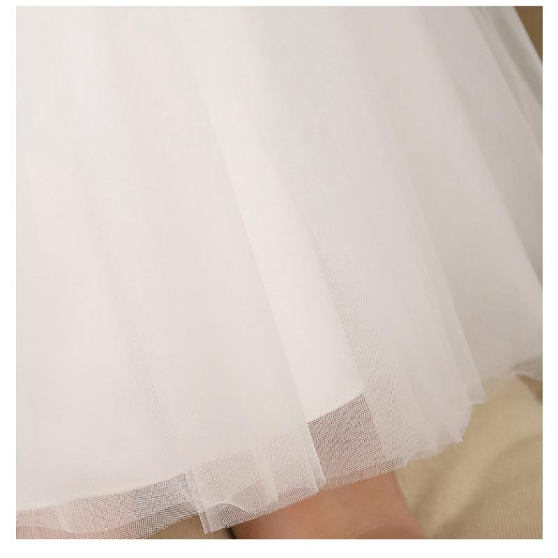 Sleeveless Mesh Tulle Puffy Princess Dress For Kids Girls Wedding Party Birthday