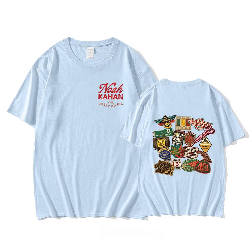 100% Cotton Noah Kahan T-Shirt Streetwear Short Sleeve Round Neck Tees Women Men Casual Fashion Graphic Printing Tops Summer