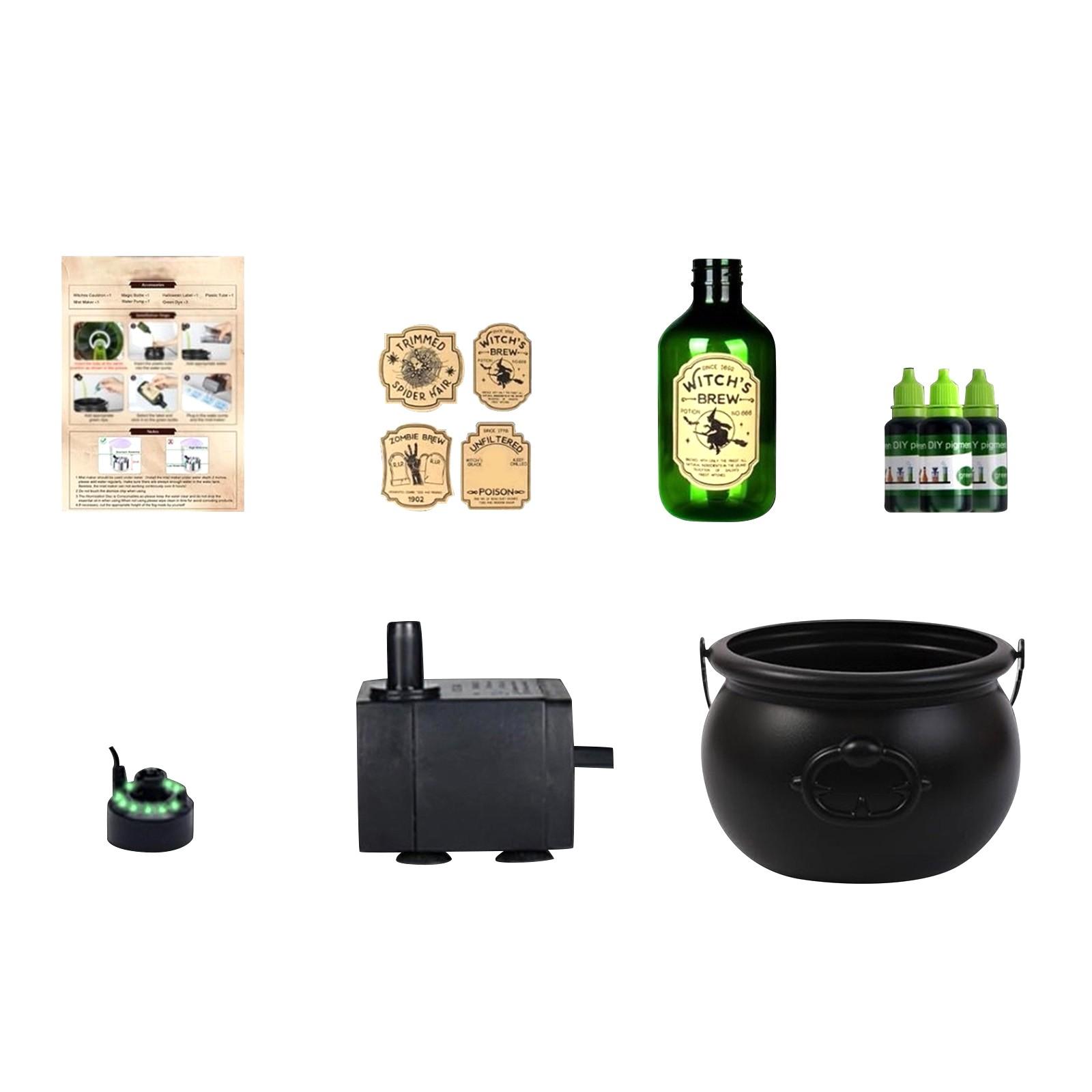 

Хэллоуинские украшения для дома - Ведьмин котел с волшебными бутылками и генератором тумана, плавающее зелье своими руками, украшение для вечеринки, декор для Хэллоуинской вечеринки 50 мл
