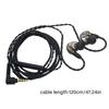 4Strand Braideds Headphone Cable With Triple Button Microphones MMCX Connectors for SE425 SE535 SE846 UE900