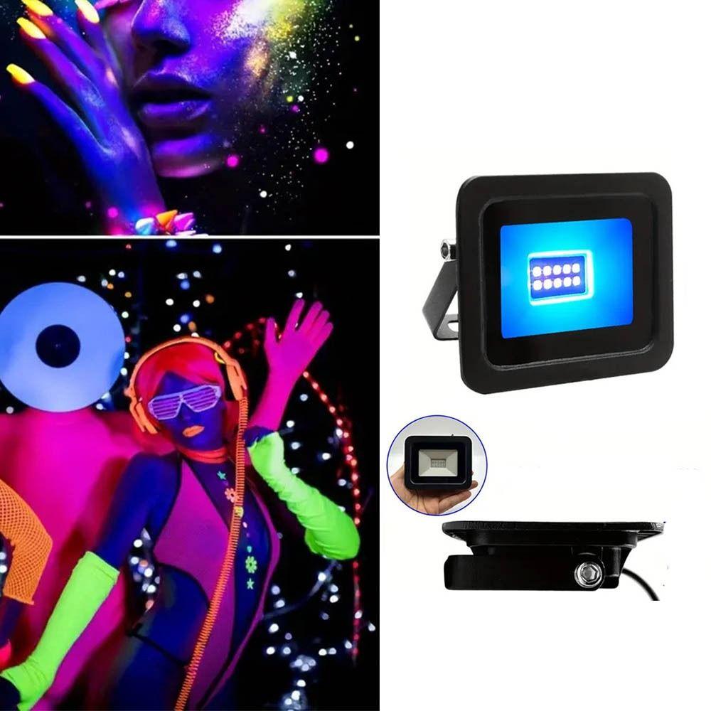 High Power UV LED Floodlight 10W UV Fluorescent Light Portable UVA Floodlight  Party Decoration