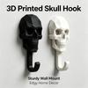 Realistic Gothic Skull Wall Hook - Embossed Skull Head Design