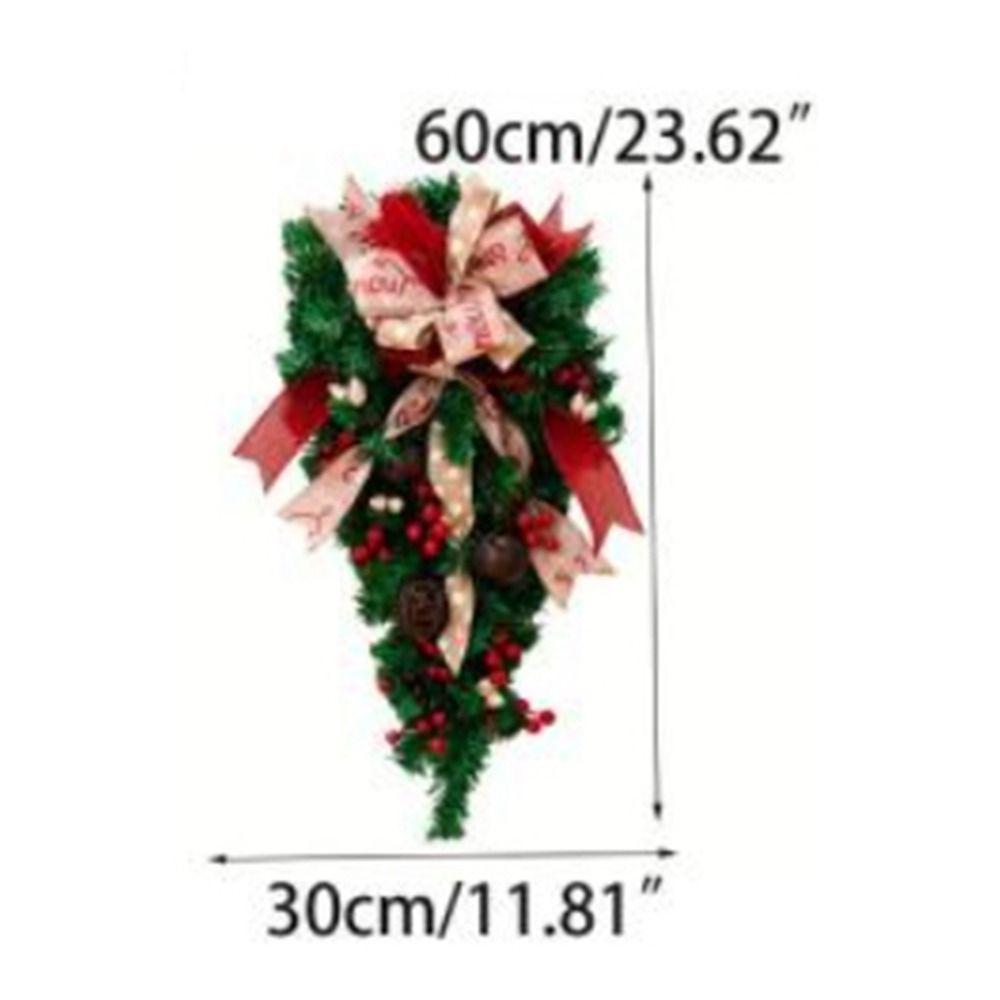 Vánoční Vánoční věnec na dveře Plastový věnec z červených bobulí Potřeby pro oslavu narozenin