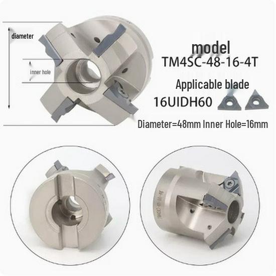 Deep Hole Internal Thread Milling Cutter with Coolant, Imperial/Metric Shank, US 11UI/16UI