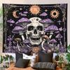 Gothic Skull-Mushroom Tapestry