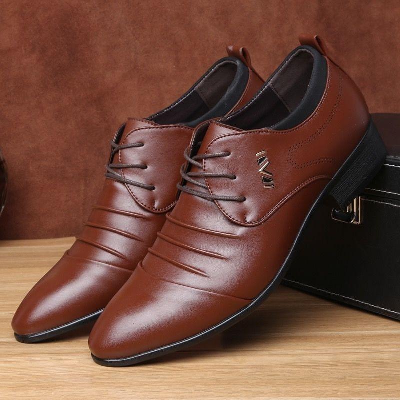 Chaussures en cuir pour hommes Business Décontracté Vêtements formels Chaussures pour jeunes hommes britanniques