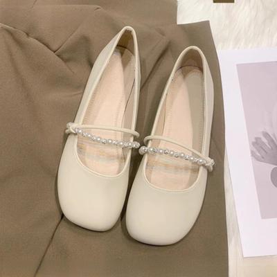 Mode Heißverkaufende Schuhe Frau 2025 Weich Alles-Passend Perlen Dekoration Damen Schuhe Modisch Neu Perlen Sommer Bequem Flach Koreanisch
