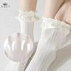 Women's Lace Ankle Socks Ruffle Frilly Socks Mesh Lace Loose Socks Slouch Socks Ankle High Socks for Women