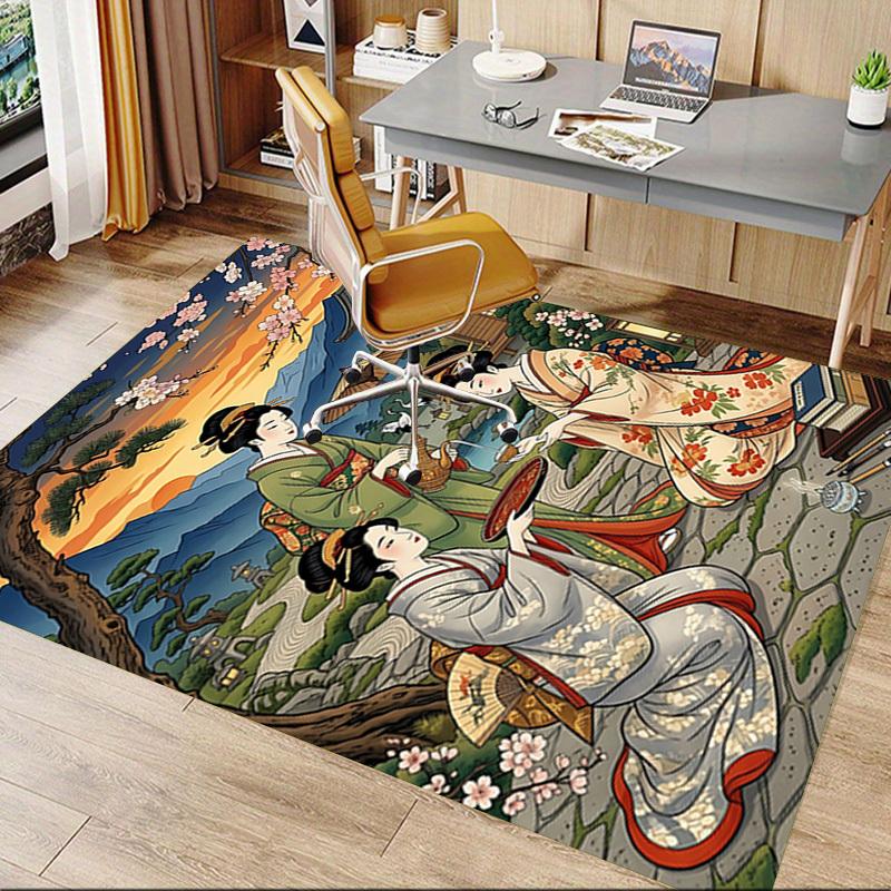 1PC Kimono Sakura Extra Large Non-Slip Floor carpet, Office, family, bedroom, Studio - Large Area Rug,Longlasting Material-K0415