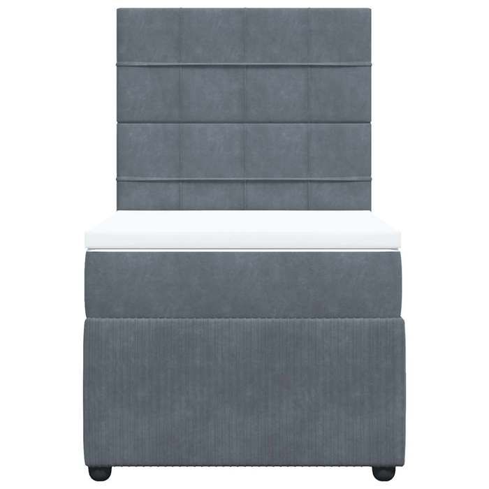 Maison Exclusive - Bettlattenrost mit Matratze Dunkelgrau 100x200 cm