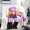 1PC Kpop Demon Hunters Print Flannel Blanket, High quality All Seasons, Home Decor, Warmth and Comfort, Perfect for Christmas Gifts
