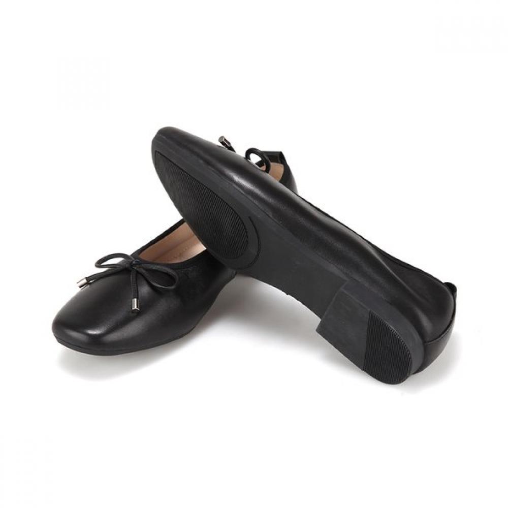 Barbara Lamb Leather Ballerina Flat Ribbon 1.5cm Blj140bk