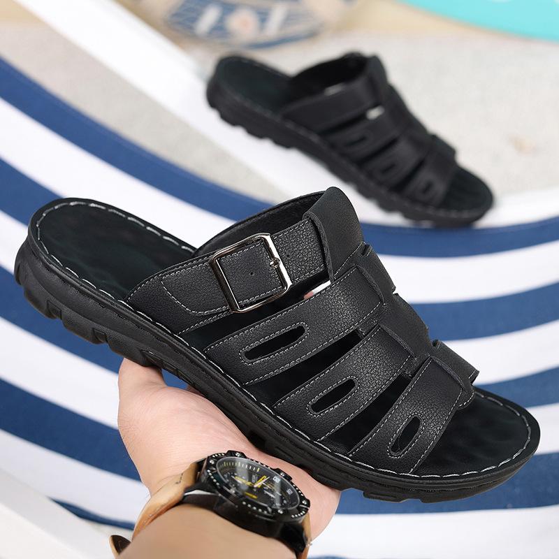 

Fashion Trend New Men Gladiator Sandals Summer High Quality Non-slip Wear Resistant Slippers Breathable Beach Shoes Casual Walking Shoes 38