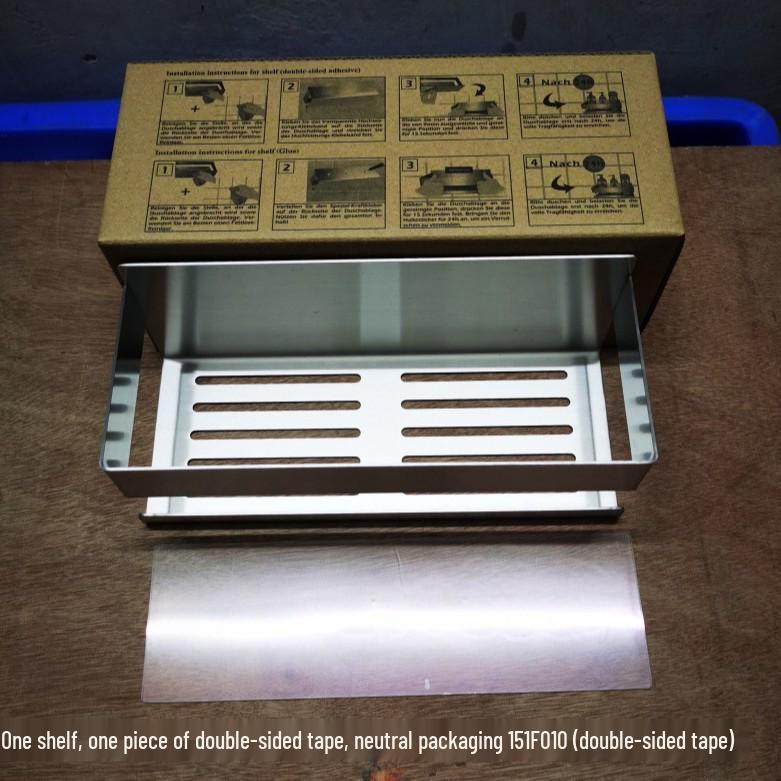 Moisture-Resistant, Anti-Corrosion 304 Stainless Steel Nail-Free Bathroom Shelf