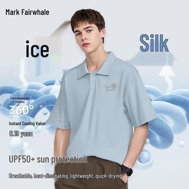 Mark Fairwhale Men s Ice Silk Short Sleeve Polo Shirt L