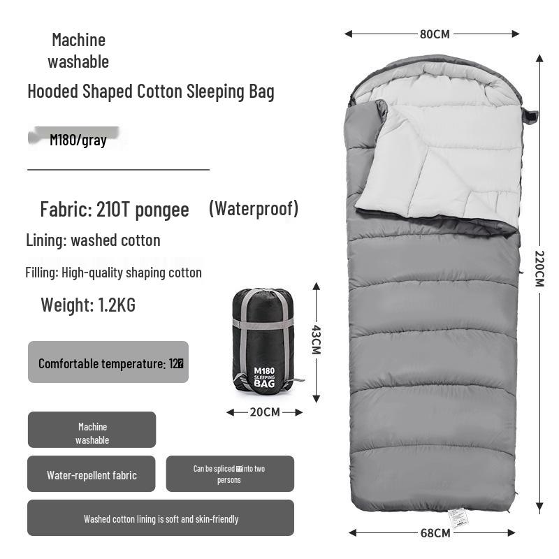

Machine Washable Cotton Sleeping Bag for All Seasons – Outdoor, Travel & Hotel Use, Splicable & Anti-Dirty Right Hand Variant