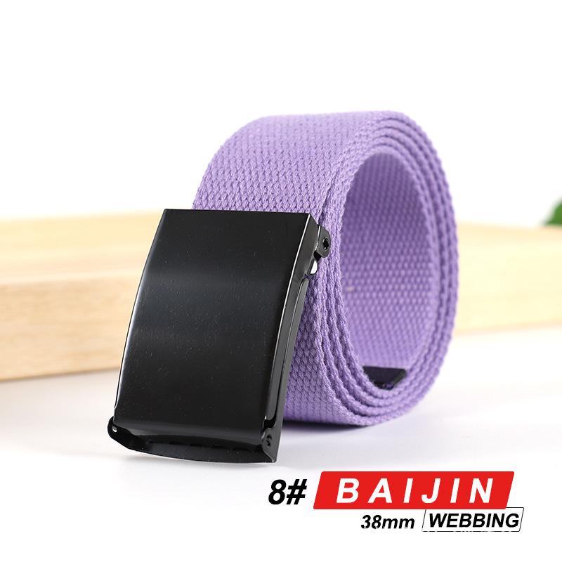 Canvas & Leather Multi-Color Casual Waist Belt - Stylish, Easy-to-Match Accessory for Students