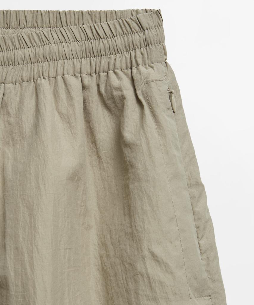 LMOOD Serno Nylon Wide Track Pants Beige